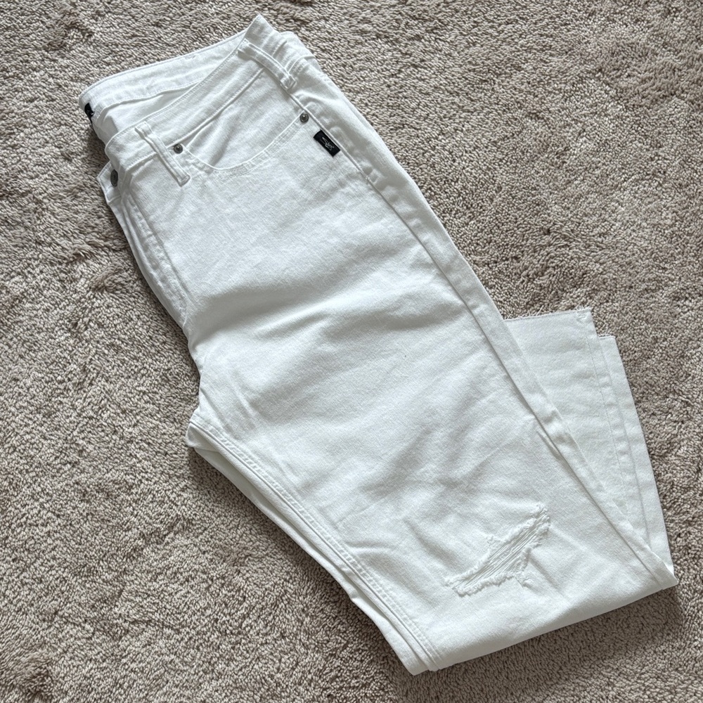 Silver Jeans White Ankle & Cropped Jeans
